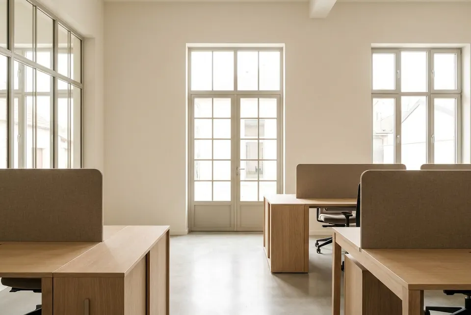 Kantoor na schilderwerk