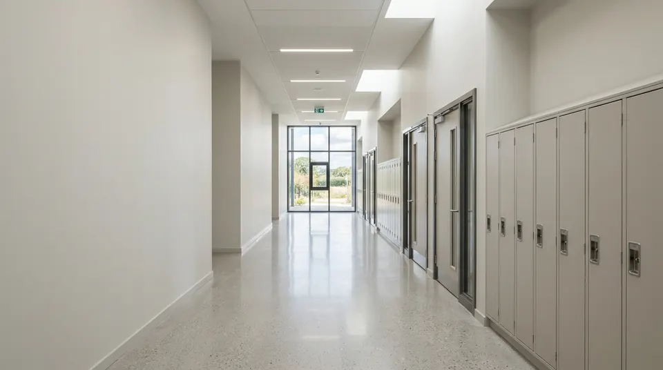 Schoolgang na schilderwerk